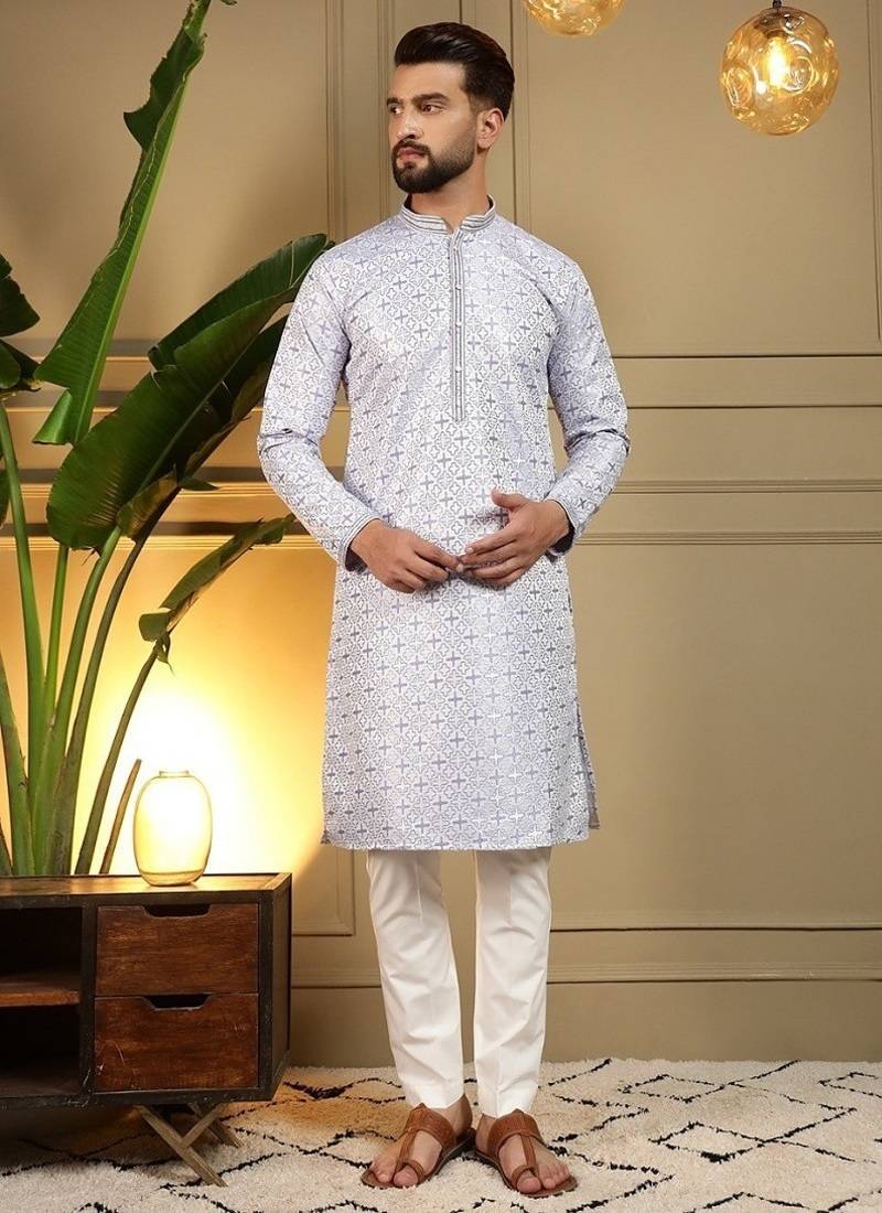 Designer heavy jecquard kurta payjama wedding & festive wear