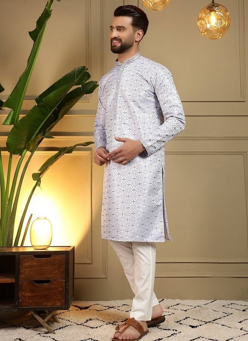 Designer heavy jecquard kurta payjama wedding & festive wear
