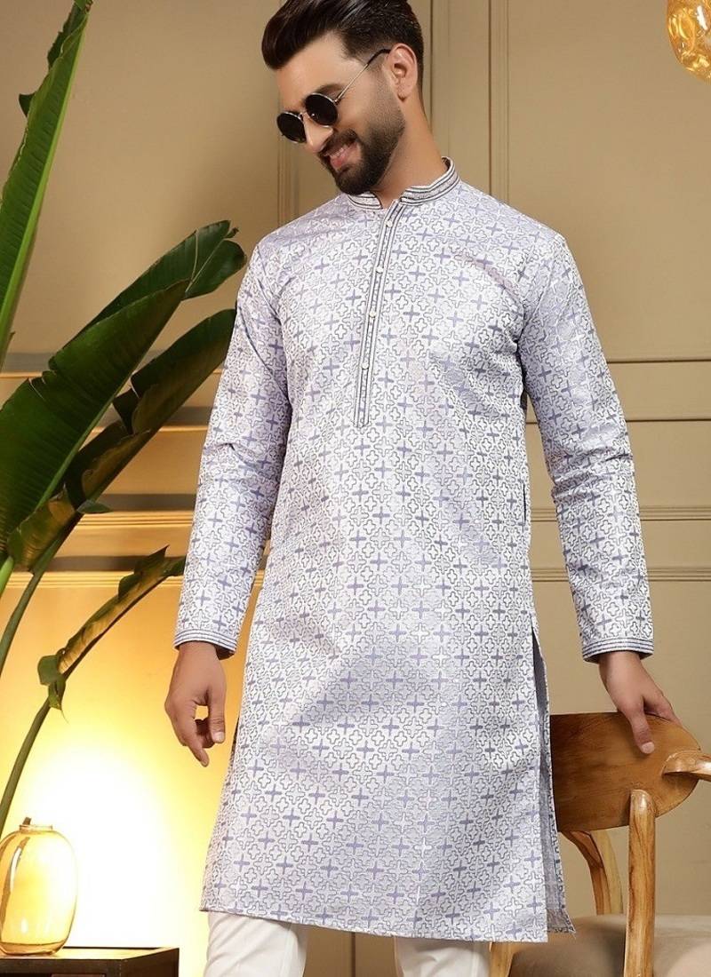 Designer heavy jecquard kurta payjama wedding & festive wear