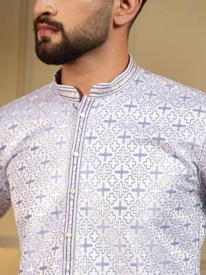 Designer heavy jecquard kurta payjama wedding & festive wear 5
