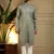 Designer khadi cotton embroidered mirror work wedding kurta payjama