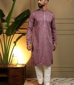 Designer khadi cotton embroidered mirror work wedding kurta payjama