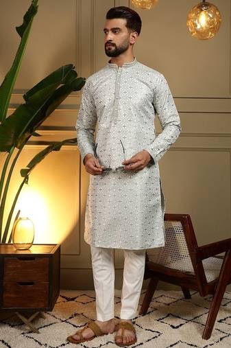 Designer heavy jecquard kurta payjama wedding & festive wear