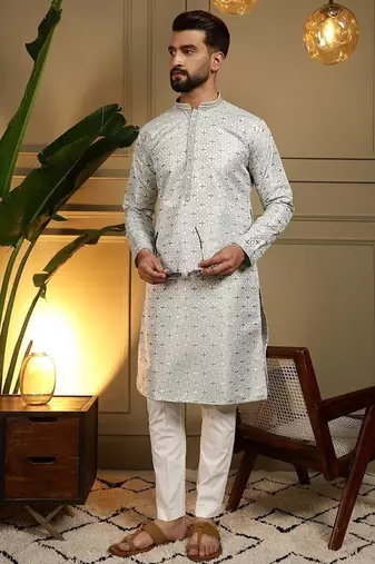 Designer heavy jecquard kurta payjama wedding & festive wear