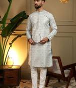 Designer heavy jecquard kurta payjama wedding & festive wear