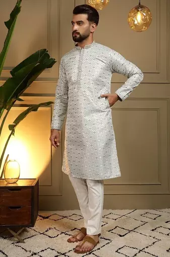 Designer heavy jecquard kurta payjama wedding & festive wear