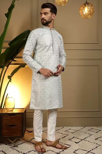 Designer heavy jecquard kurta payjama wedding & festive wear