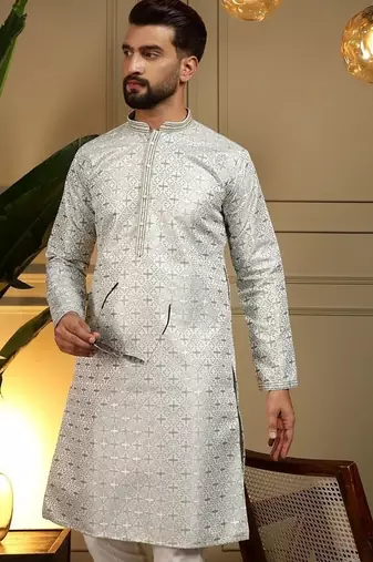 Designer heavy jecquard kurta payjama wedding & festive wear