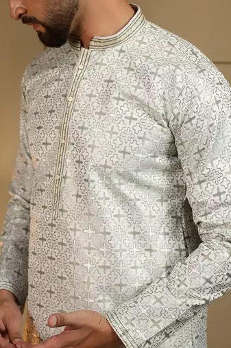 Designer heavy jecquard kurta payjama wedding & festive wear