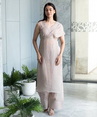 Dusty veil - elegant kurta set with farsi pants 2