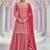 Peach zari chinon silk salwar suit