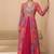 Multicolor  real mirraw georgette gown suit