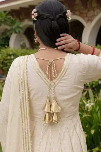 Ceam gota cotton silk anarkali suit
