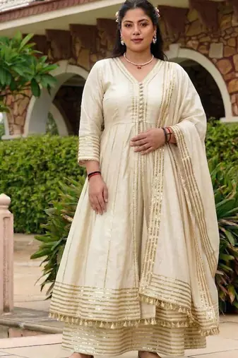 Ceam gota cotton silk anarkali suit