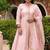 Beby-pink gota cotton silk anarkali suit
