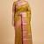 Banarasi semi silk saree in mustard colour with zig-zag  work