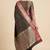Banarasi semi silk saree in black colour with zig-zag  work
