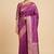 Banarasi semi silk saree in magenta colour with zig-zag  work