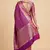 Banarasi semi silk saree in magenta colour with zig-zag  work