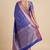 Banarasi semi silk saree in royal blue colour with zig-zag  work