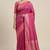 Banarasi semi silk saree in rani pink colour with zig-zag  work
