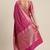 Banarasi semi silk saree in rani pink colour with zig-zag  work