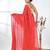 Elegant red cotton handspun saree with sequin embellishments and pom pom