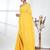 Elegant yellow cotton handspun saree with sequin embellishments and pom pom