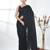 Elegant black cotton handspun saree with sequin embellishments and pom pom