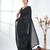 Elegant black cotton handspun saree with sequin embellishments and pom pom