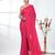 Elegant pink cotton handspun saree with sequin embellishments and pom pom