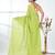 Elegant lime green cotton handspun saree with sequin embellishments and pom pom