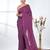 Elegant magenta cotton handspun saree with sequin embellishments and pom pom