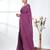 Elegant magenta cotton handspun saree with sequin embellishments and pom pom