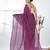 Elegant magenta cotton handspun saree with sequin embellishments and pom pom