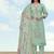 Pastel green roman embroidered work kurta set