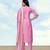 Light pink roman embroidered work kurta set
