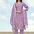 Lilac roman simar embroidered work kurta set