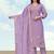 Lilac roman simar embroidered work kurta set