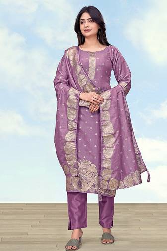 Lavender simar dyble print sttiched kurta set