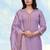 Lilac roman simar embroidered work kurta set
