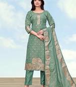 Sea green simar dyble print sttiched kurta set