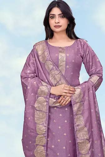 Lavender simar dyble print sttiched kurta set