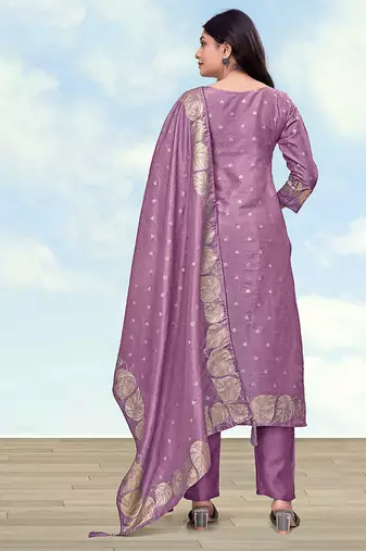 Lavender simar dyble print sttiched kurta set