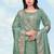 Sea green simar dyble print sttiched kurta set
