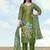 Mehendi green simar kurta set with floral print
