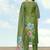 Mehendi green simar kurta set with floral print