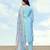 Light blue roman embroidered work kurta set