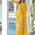 Pure georgette party wear sharara in yellow color with embroidery work