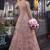 Soft premium net wedding wear gown in pink with embroidery & stone work